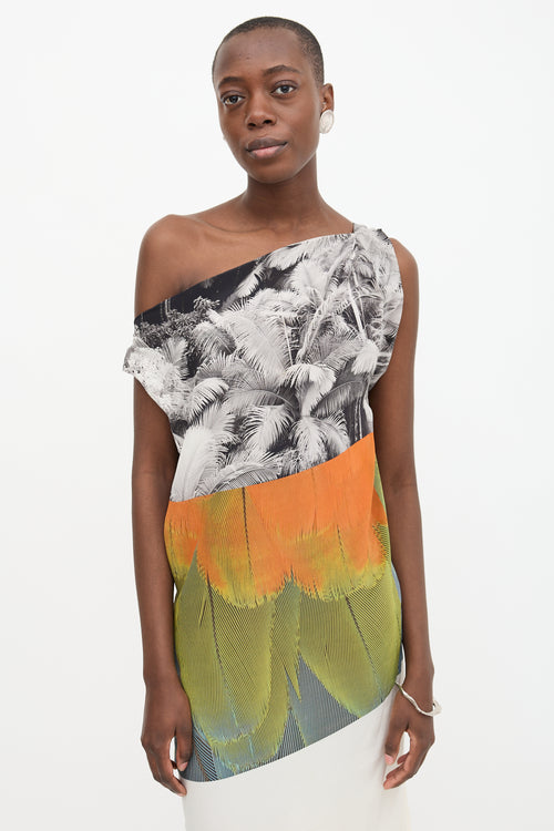 Dries Van Noten Silk Mixed Print Dress