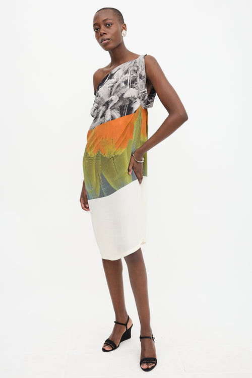 Dries Van Noten Silk Mixed Print Dress