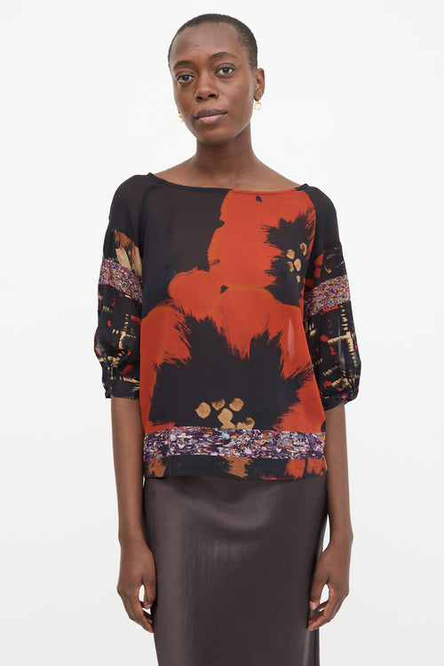 Dries Van Noten Silk Printed Blouse