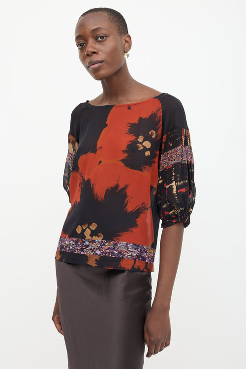 Dries Van Noten Silk Printed Blouse