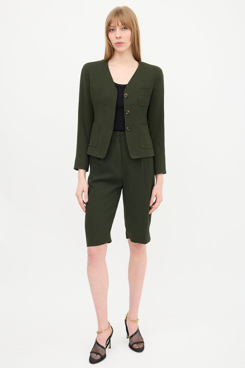 Dries Van Noten Wool Crepe Jacket