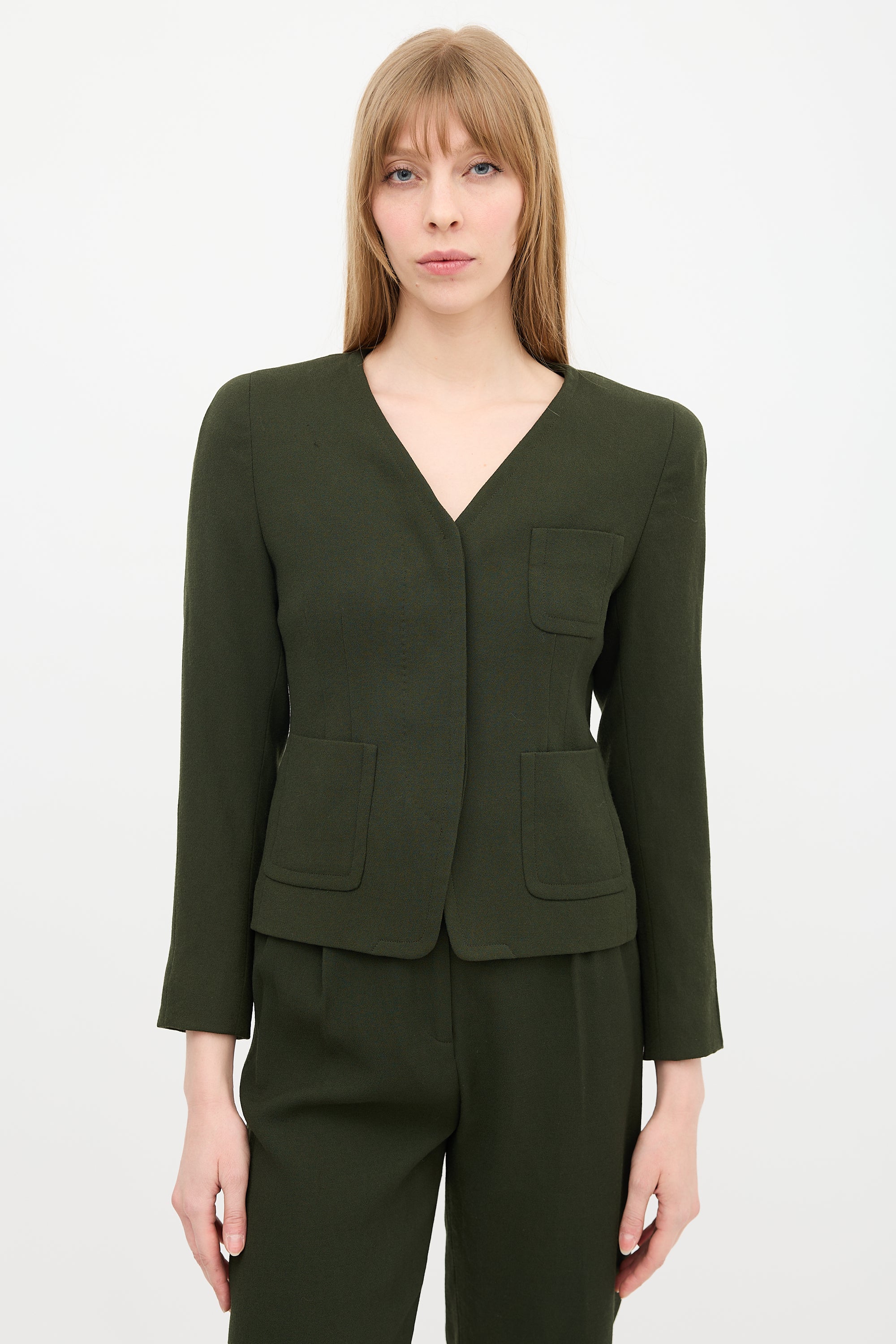 Dries Van Noten Wool Crepe Jacket