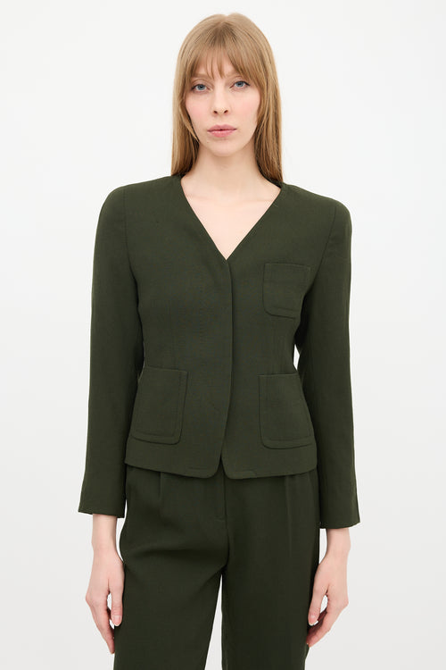 Dries Van Noten Wool Crepe Jacket