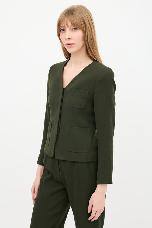 Dries Van Noten Wool Crepe Jacket