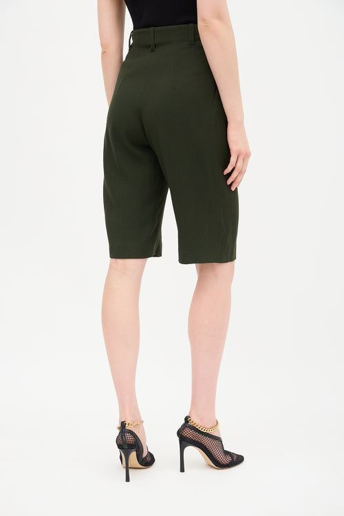Dries Van Noten Wool Crepe Shorts