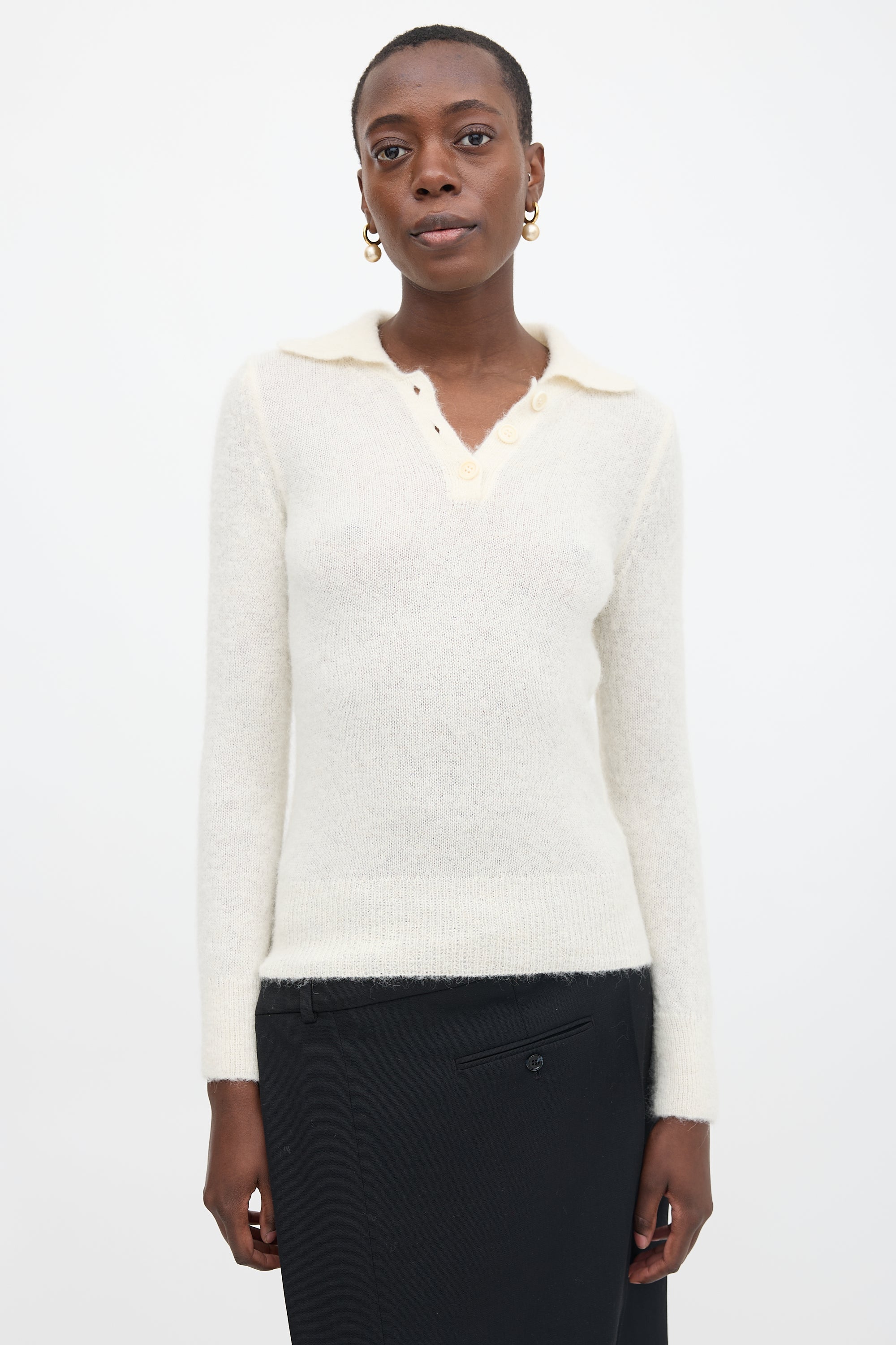 Dries Van Noten Wool Polo Sweater