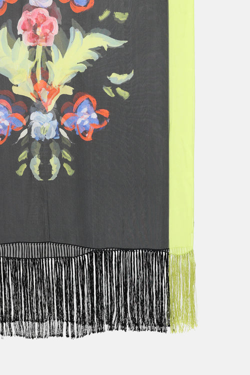 DSquared3 Silk Fringe Scarf