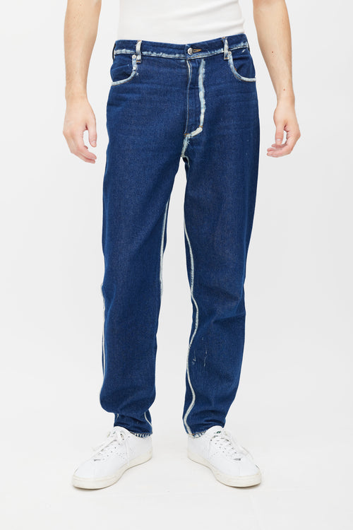 Eckhaus Latta Blue & White Painted Jeans