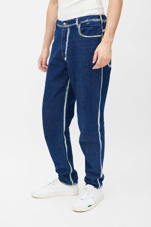 Eckhaus Latta Blue & White Painted Jeans