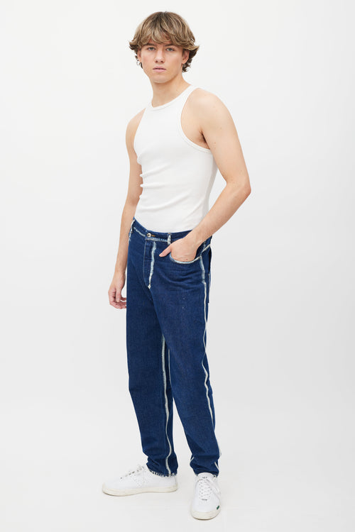 Eckhaus Latta Blue & White Painted Jeans