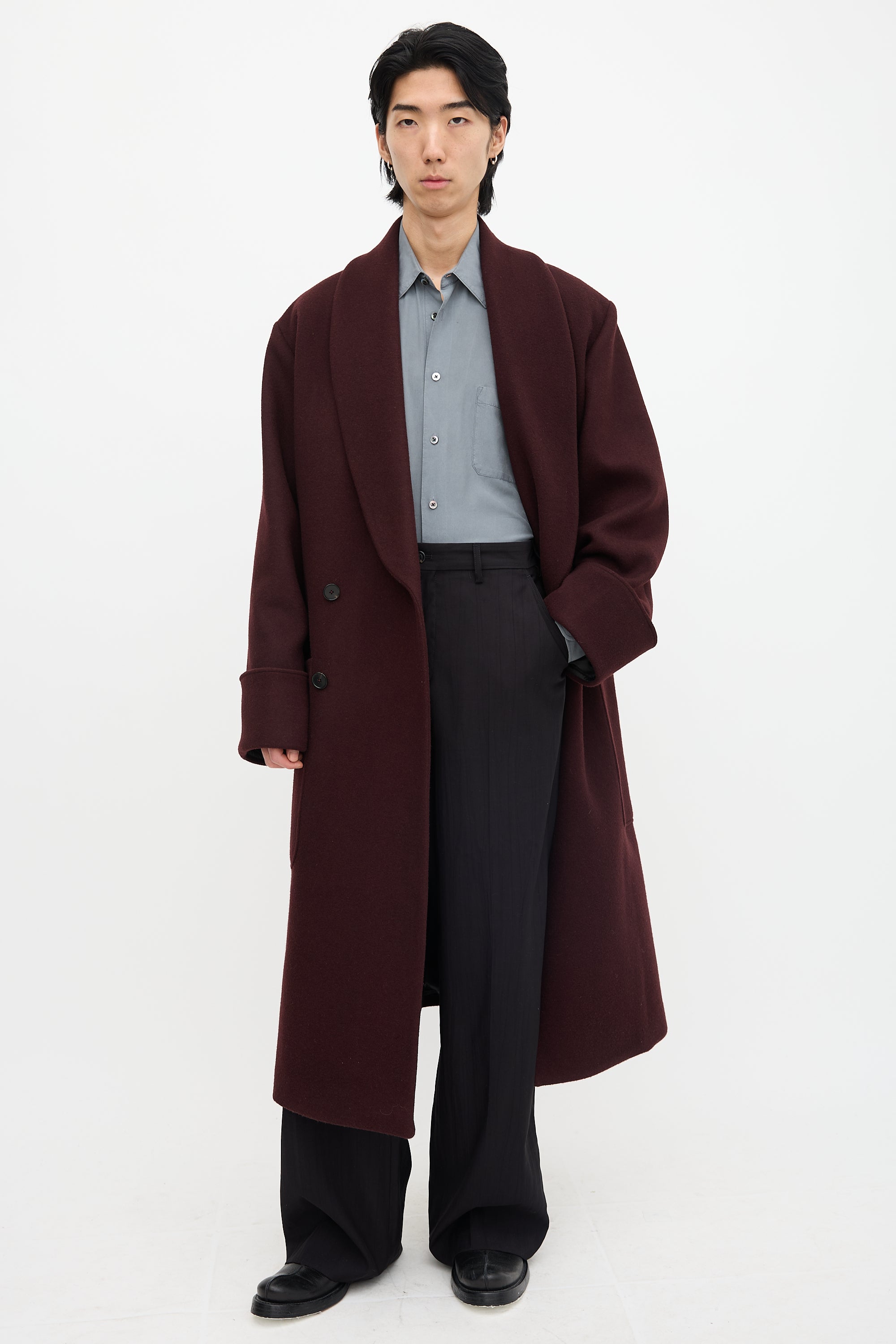 Wool Shawl Coat