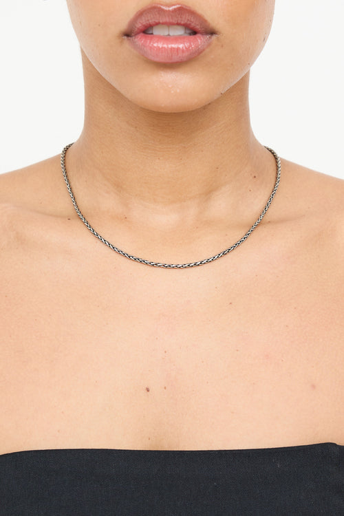 Effy Sterling Silver Braided Rope Necklace