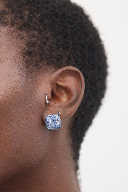 Effy Sterling Silver & Blue Sapphire Earrings