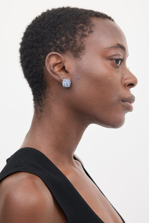 Effy Sterling Silver & Blue Sapphire Earrings