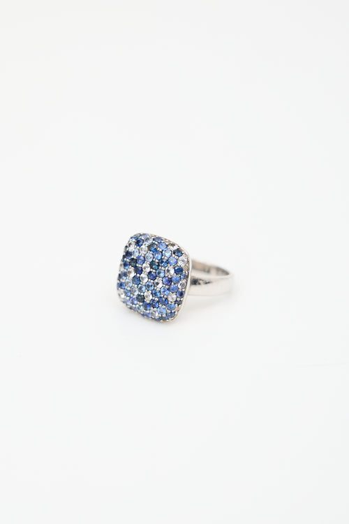 Effy Sterling Silver Sapphire Splash Ring