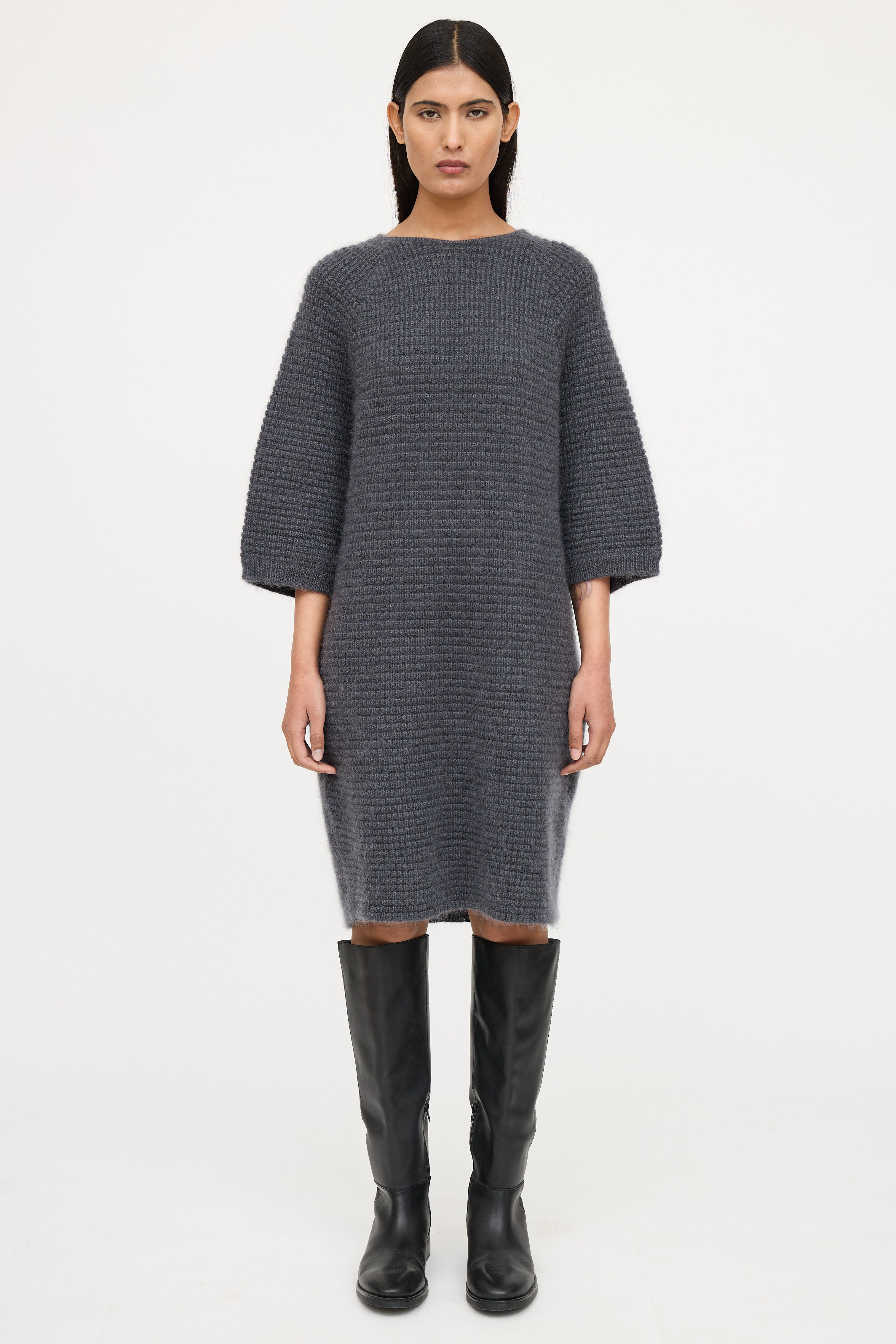 Eleventy Wool Knit Sweater Dress