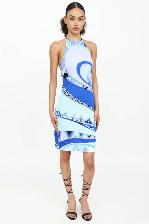 Emilio Pucci Halter Printed Dress
