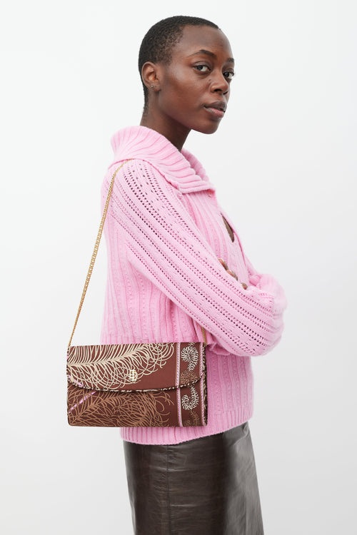 Emilio Pucci Brown & Pink Printed Clutch