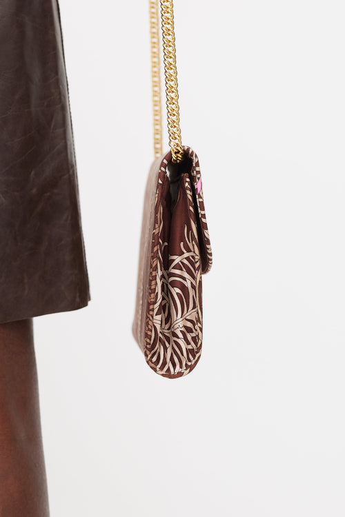 Emilio Pucci Brown & Pink Printed Clutch