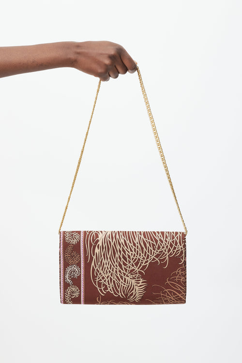 Emilio Pucci Brown & Pink Printed Clutch