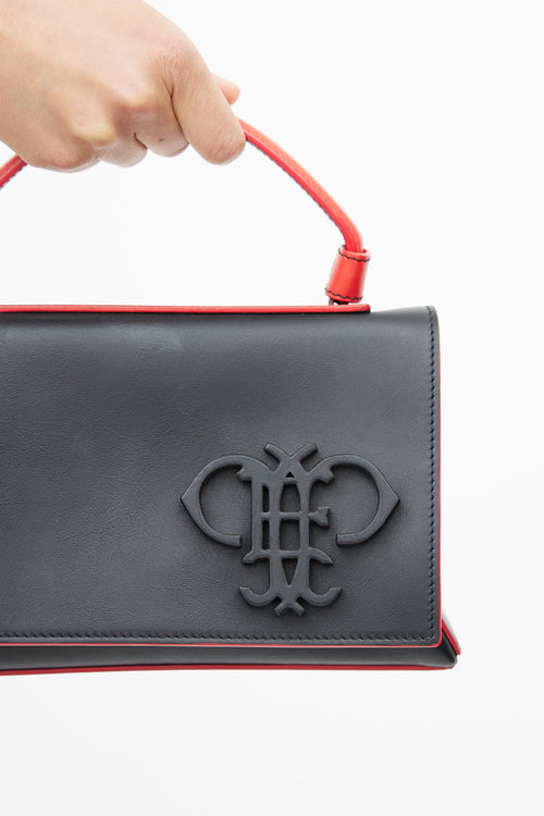 Emilio Pucci Black & Multicolour Pilot Leather Crossbody Bag