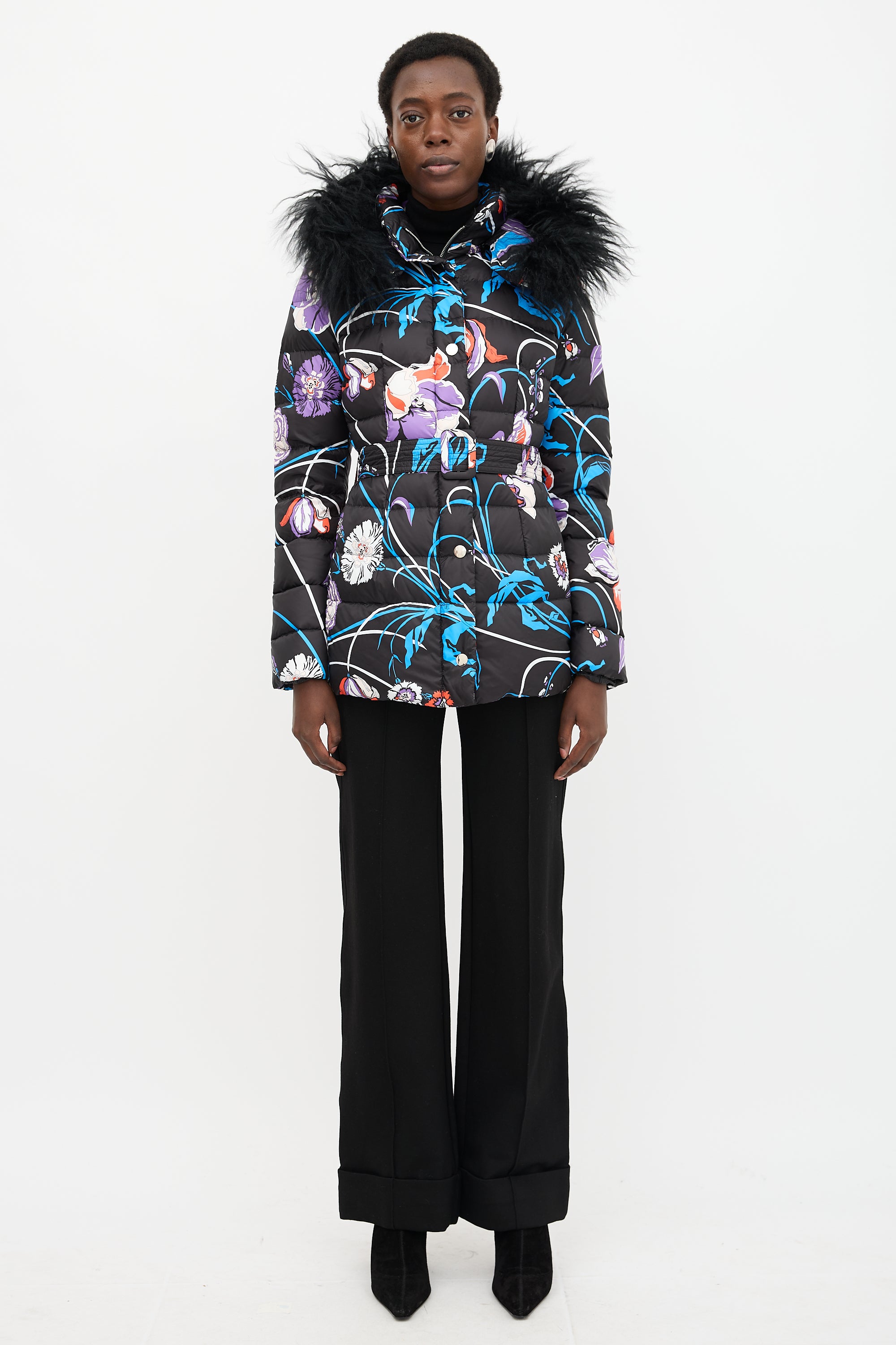 Emilio Pucci Down Floral Printed Coat