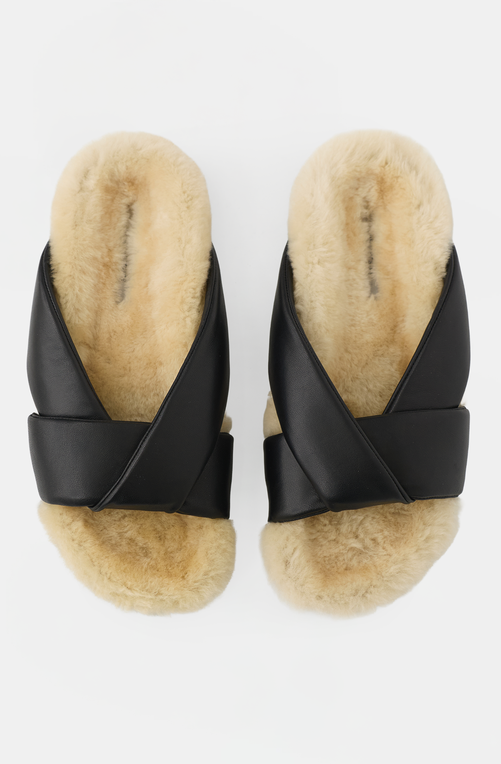 Emme Parsons Leather & Shearling Slide