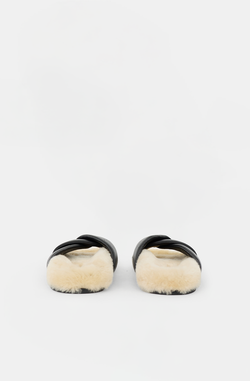 Emme Parsons Leather & Shearling Slide