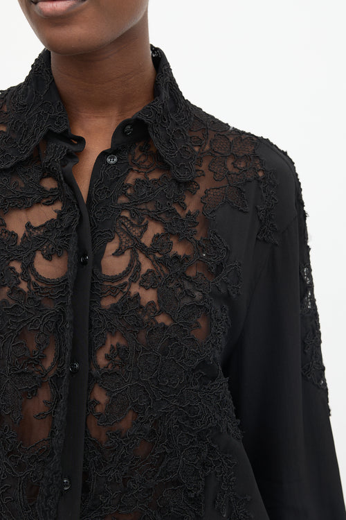 Ermanno Scervino Lace Panel Shirt