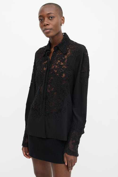 Ermanno Scervino Lace Panel Shirt