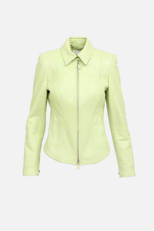 Escada Embossed Leather Jacket