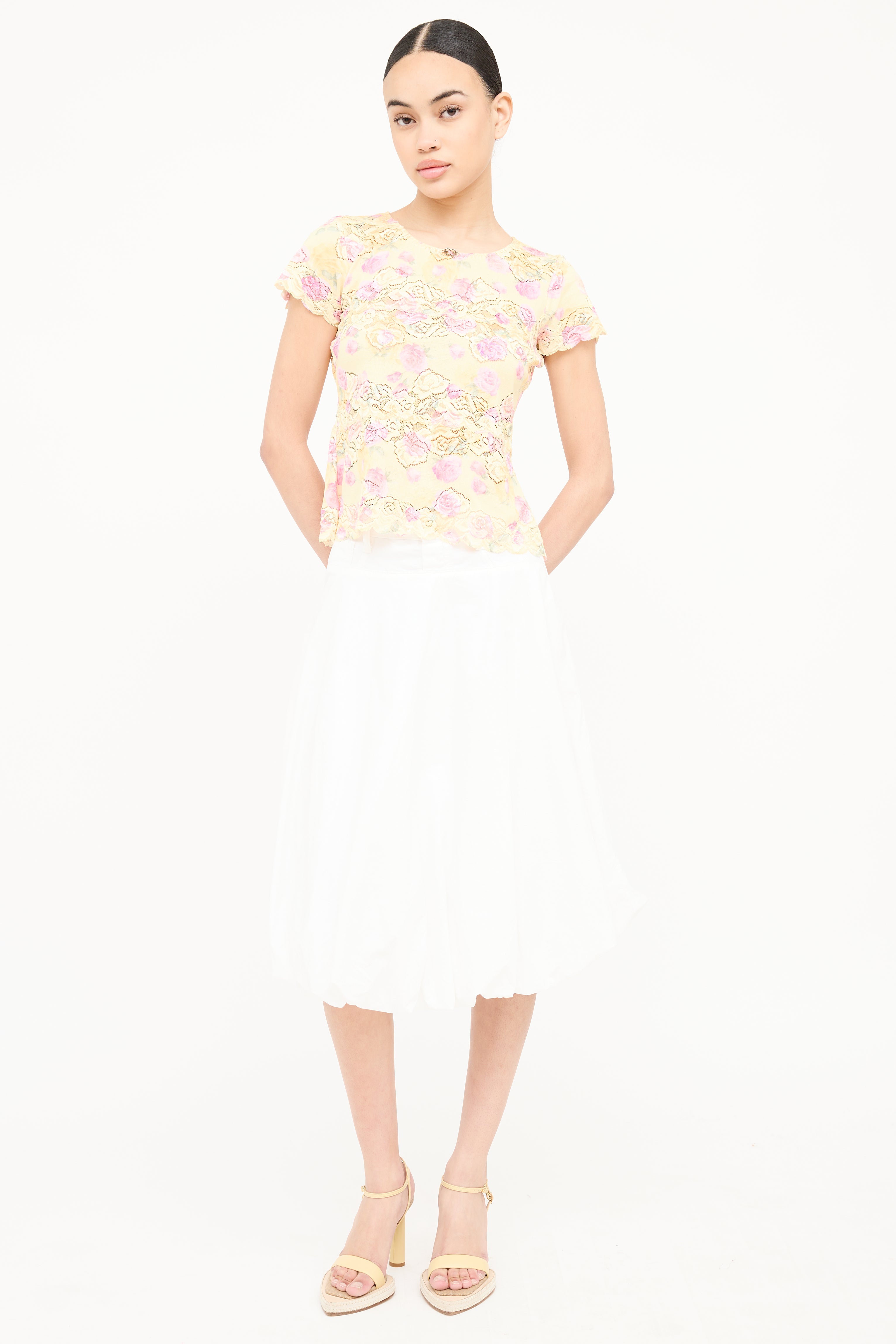 Escada Lace Panel Shirt