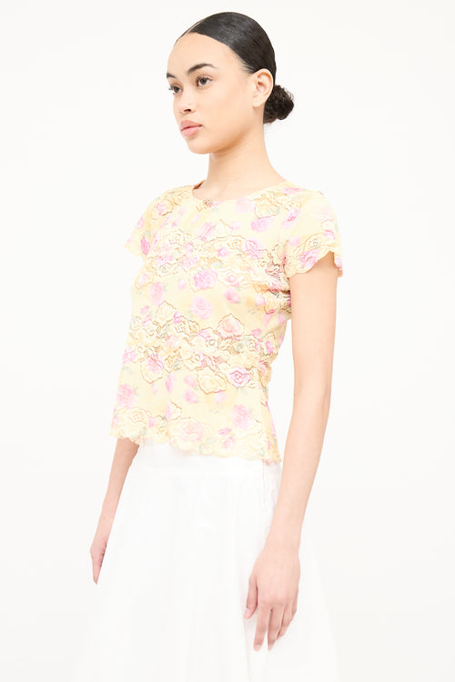 Escada Lace Panel Shirt