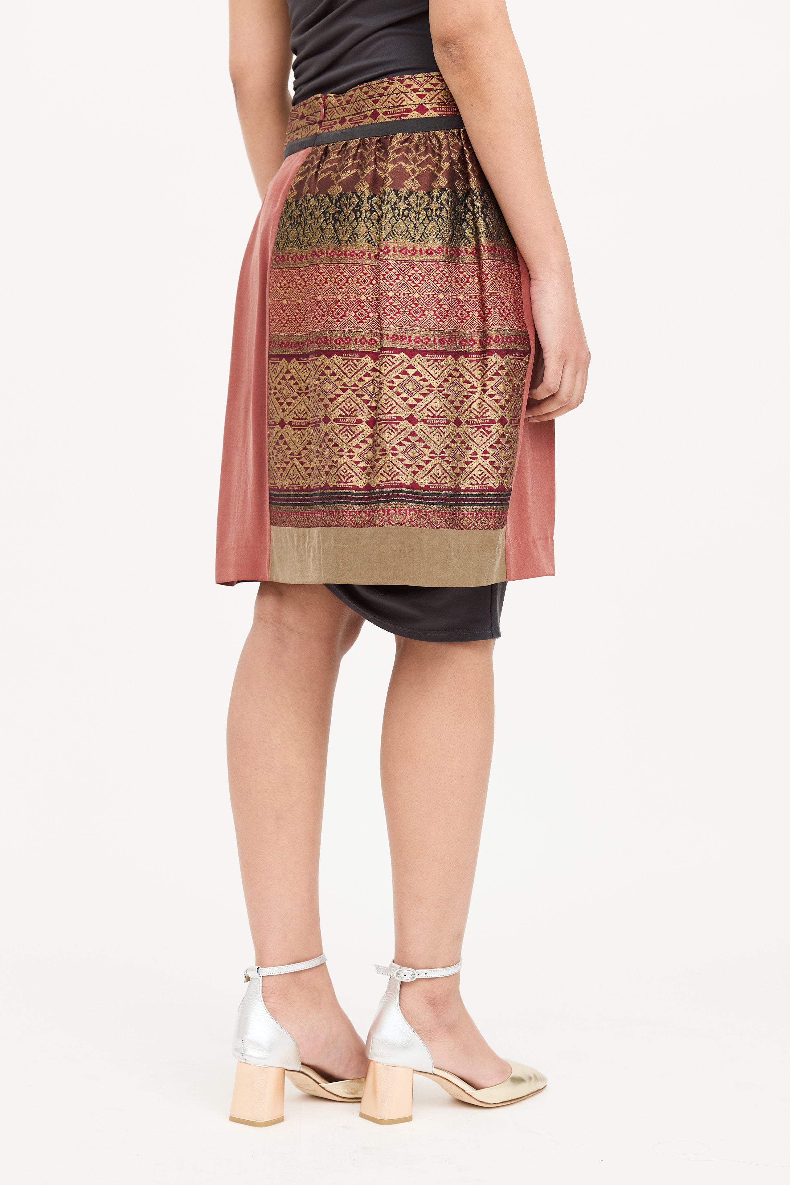 Etro Silk Brocade Pleated Skirt