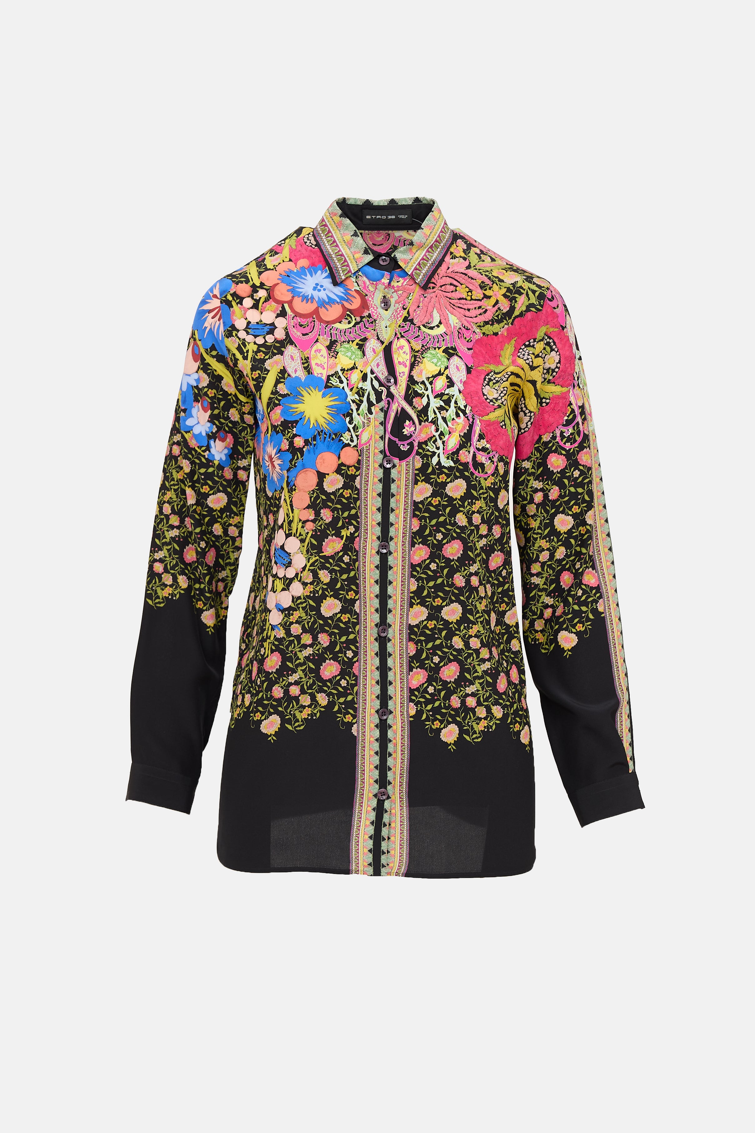 Etro Silk Floral Button Up Top