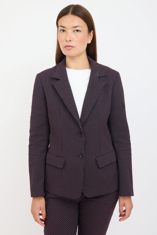 Etro Black & Multicolour Polka Dot Woven Suit