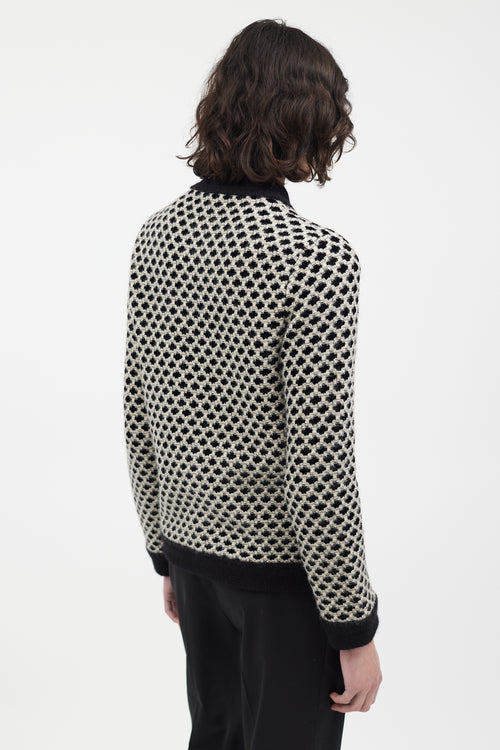 Etro Black & White Knit Cardigan
