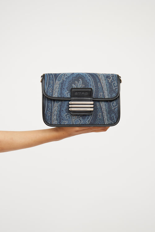 Etro Blue Denim & Paisley Crossbody Bag