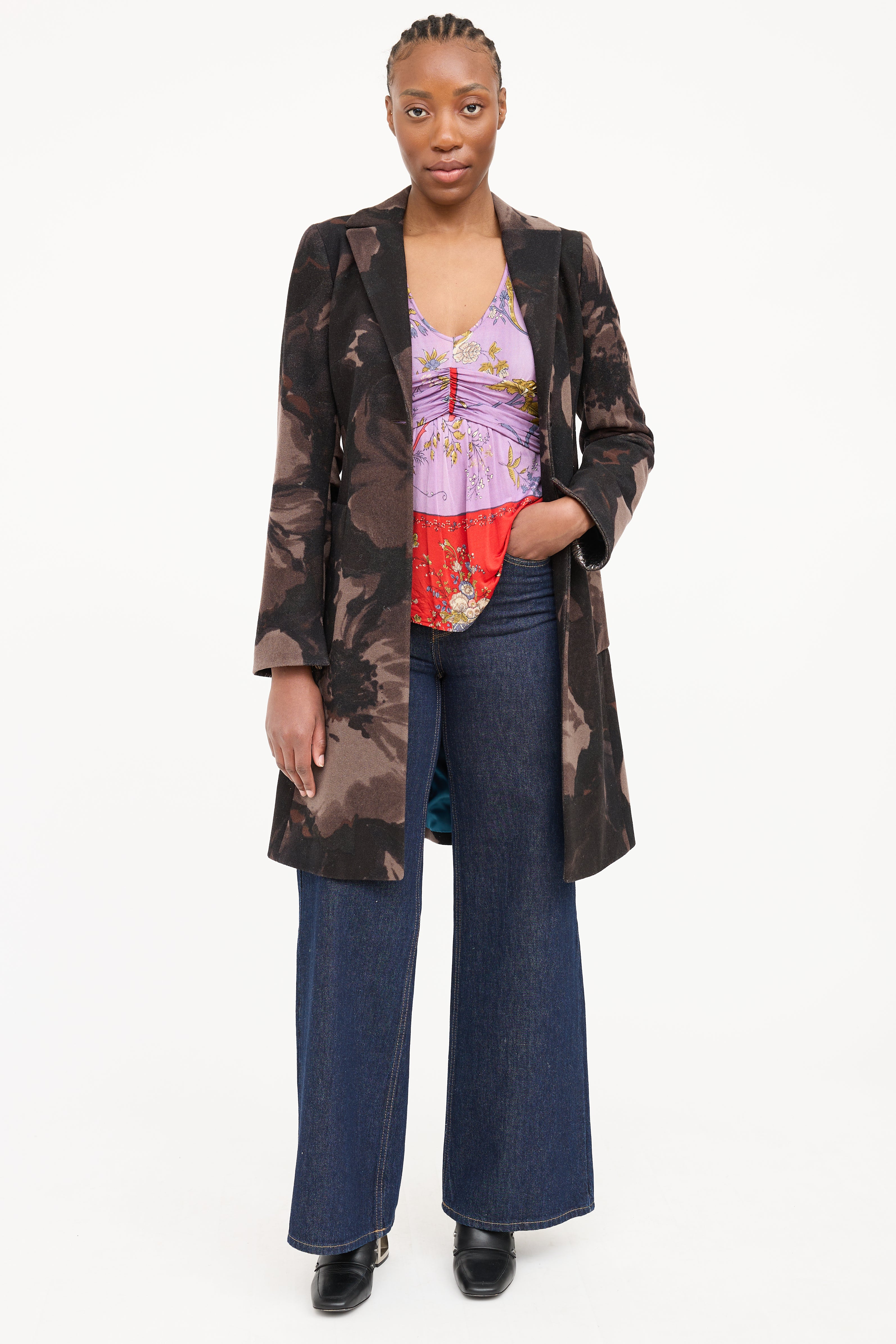 Etro Wool Floral Coat