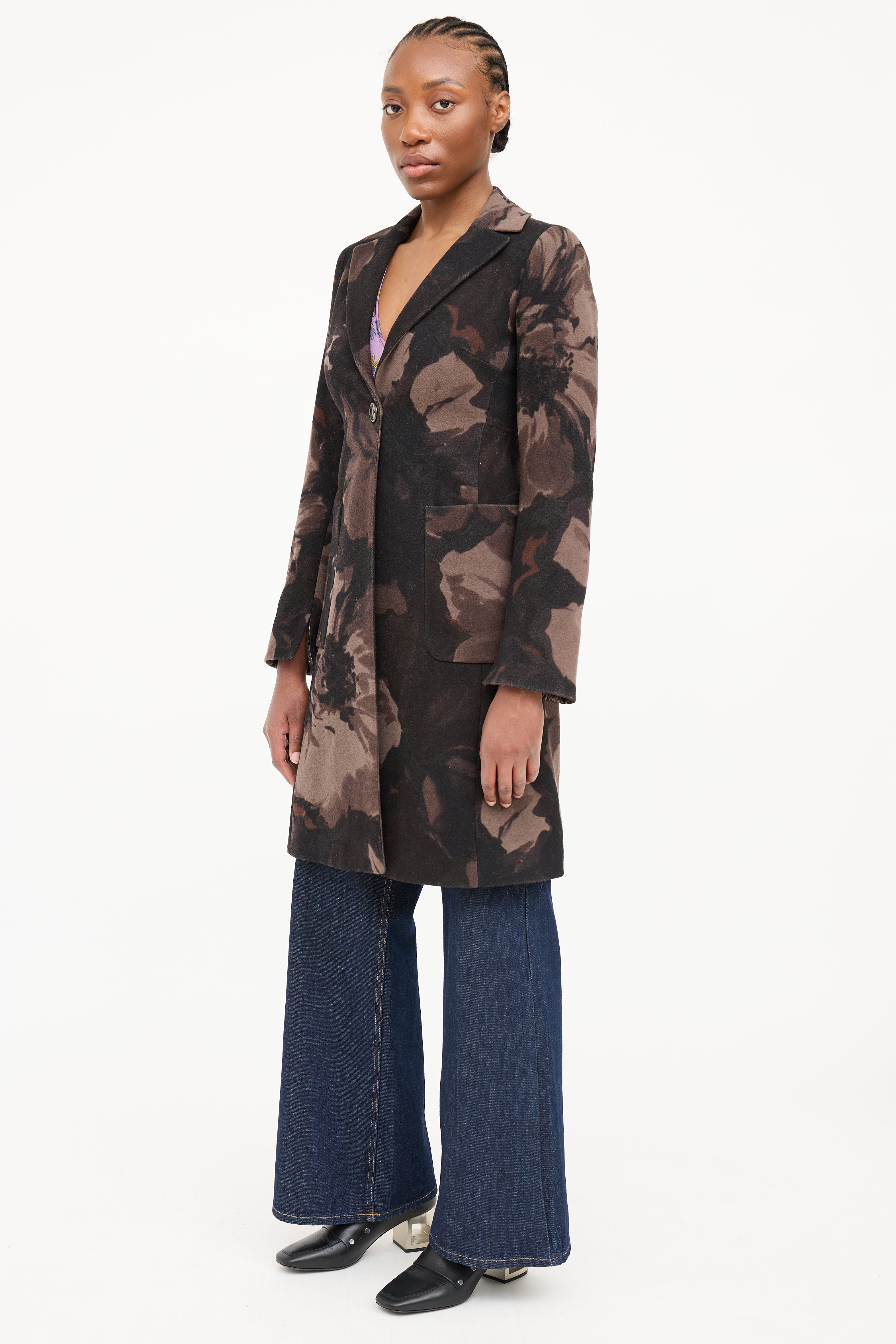 Etro Wool Floral Coat