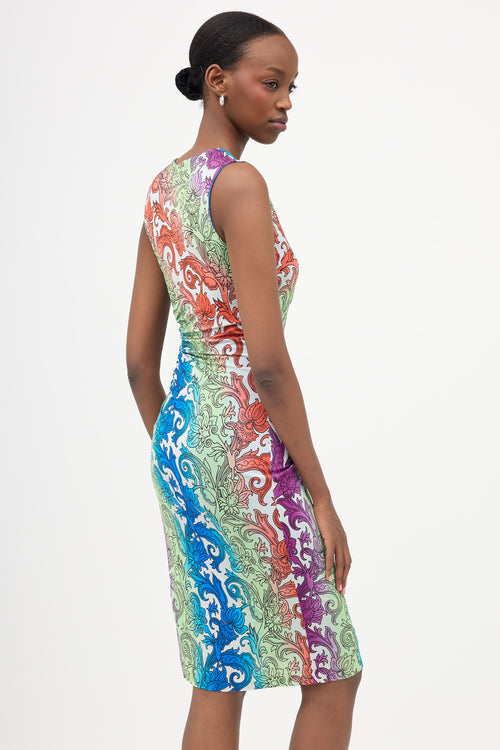 Etro Jersey Ruched Printed Dress