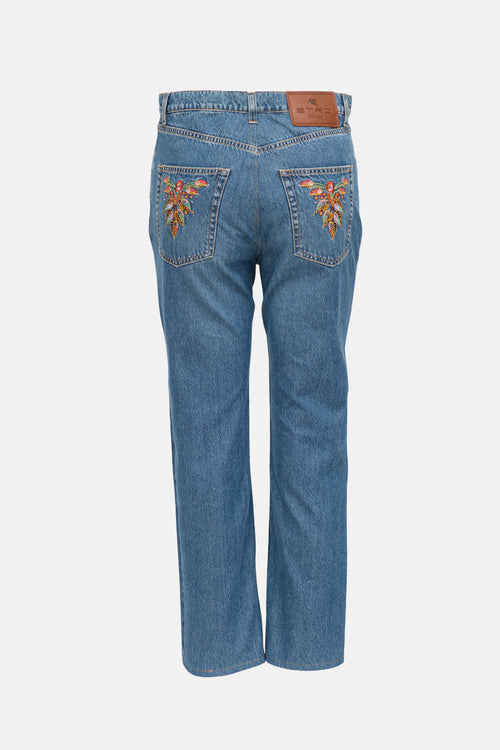 Etro Denim Embroidered  Jeans