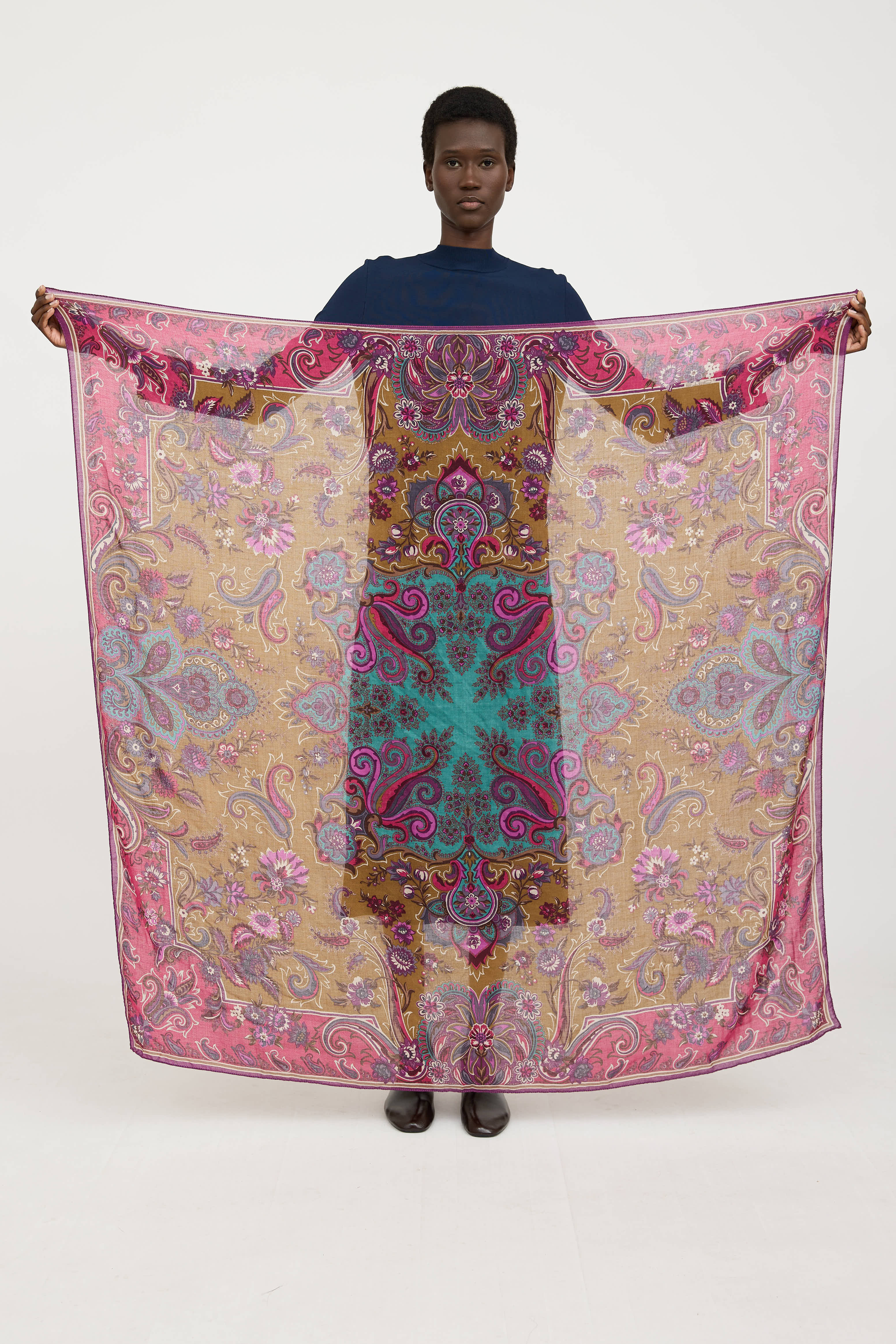 EtroPaisley Logo Scarf