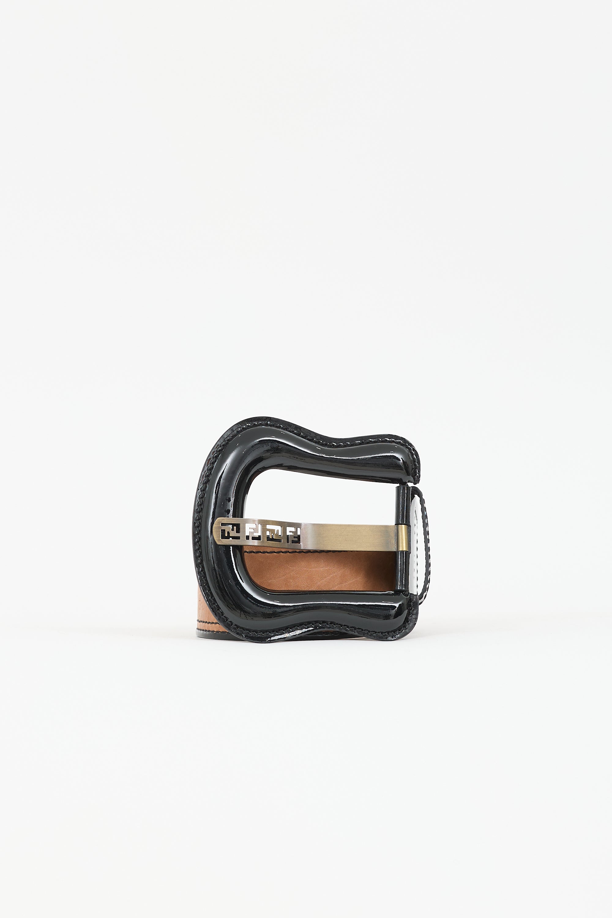 Fendi Leather & Patent Belt