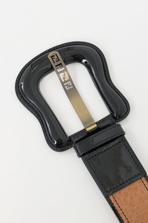 Fendi Leather & Patent Belt