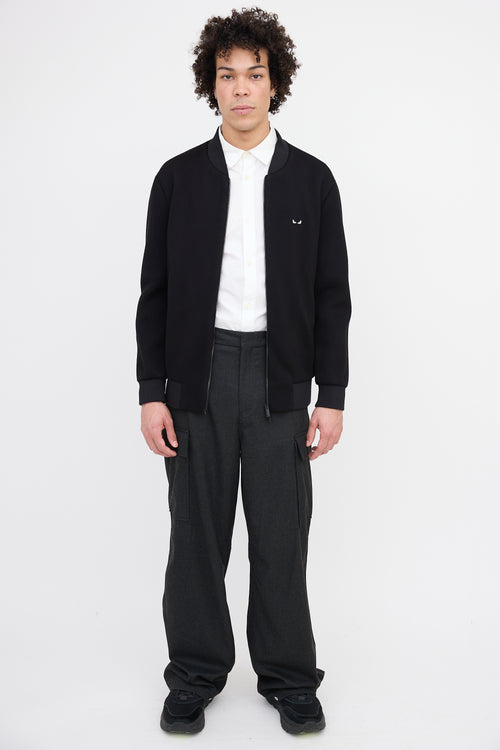 Fendi Embroidered Eyes Bomber Jacket
