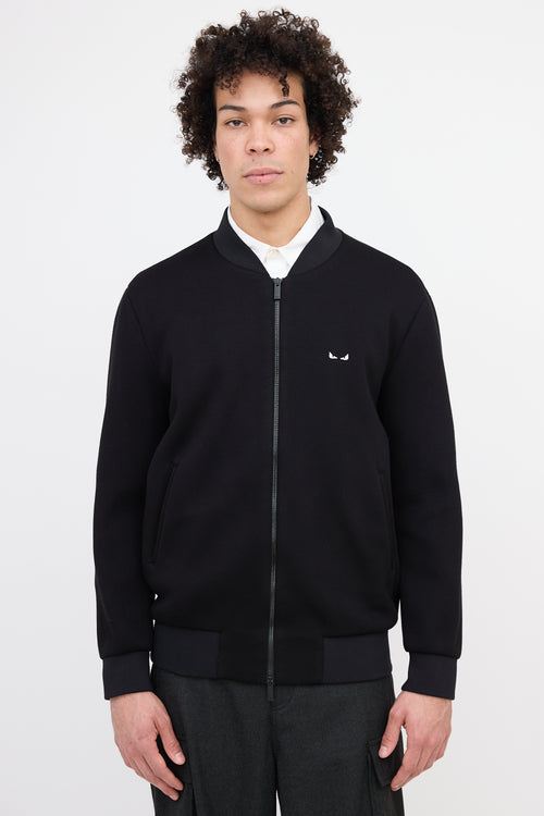 Fendi Embroidered Eyes Bomber Jacket