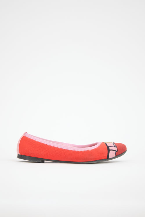 Ferragamo Knit Varina Flat