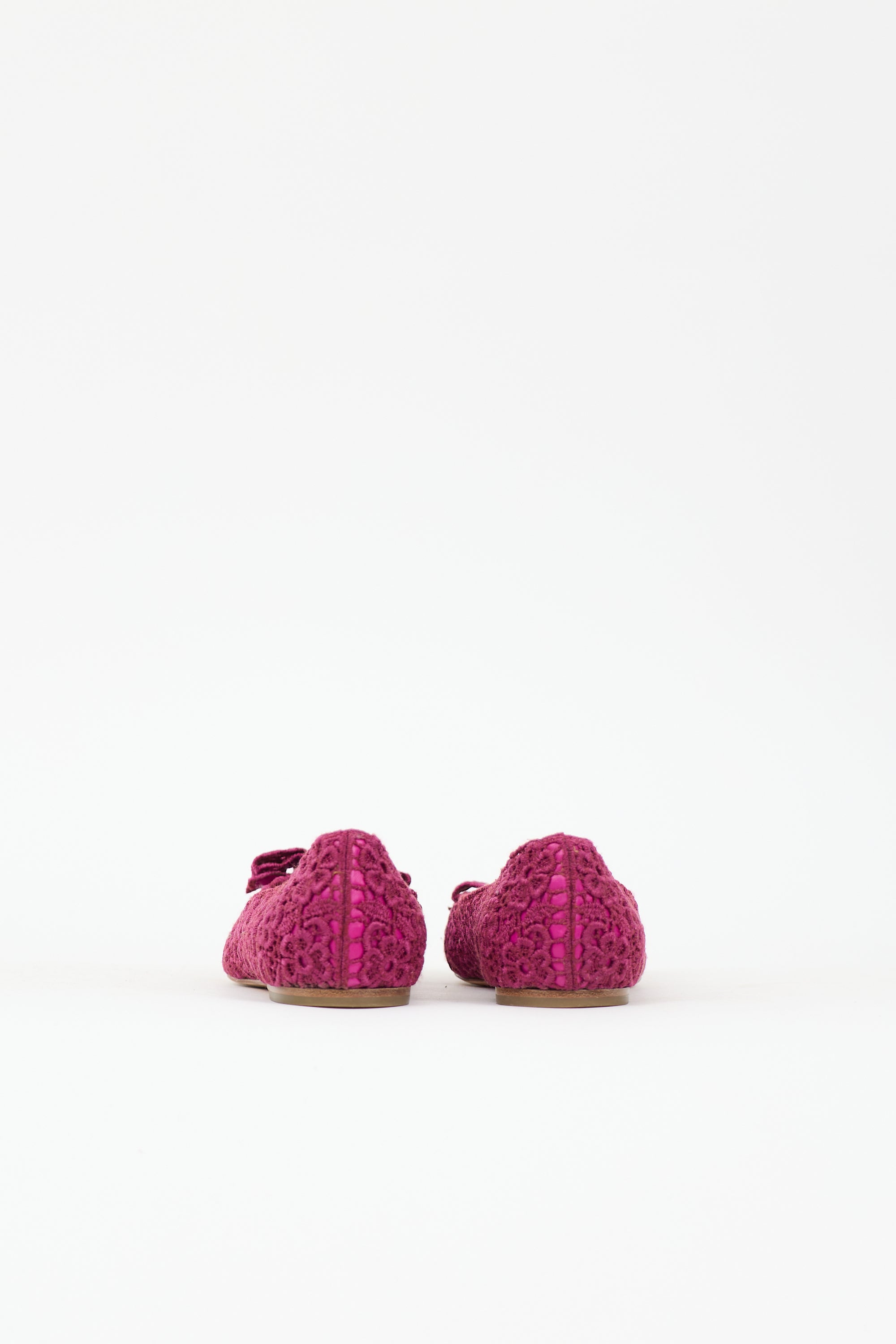 Ferragamo Lace Vara Bow Flat