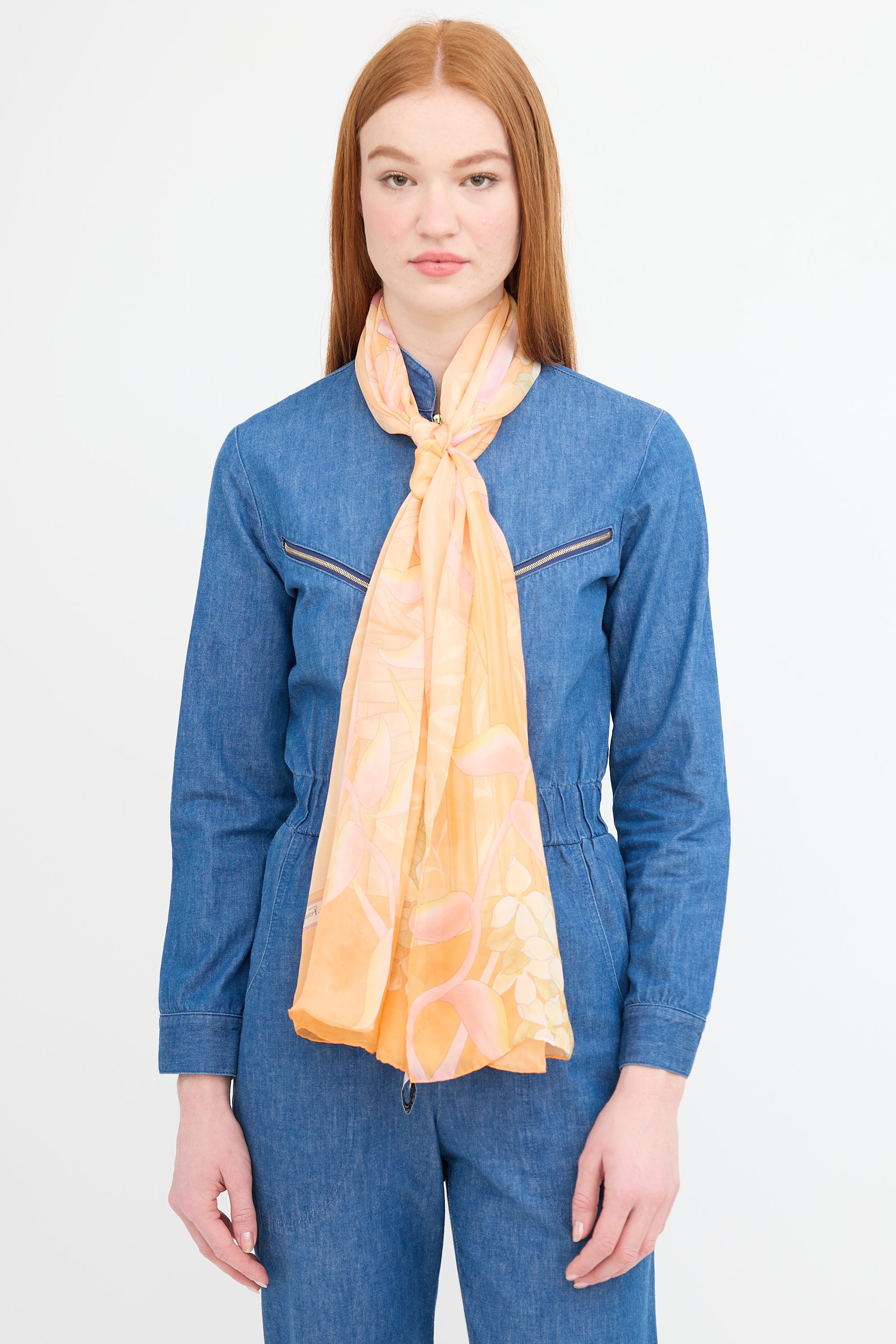 Ferragamo Silk Floral Scarf